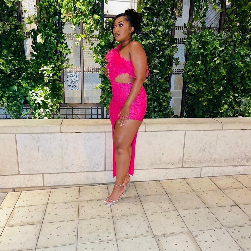 Pink sequin dress for sale!